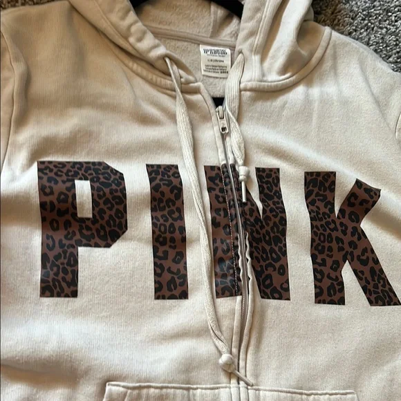 VS Pink Leopard Print Hoodie - Picture 5 of 5
